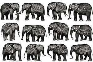 Asian elephant tattoo idea