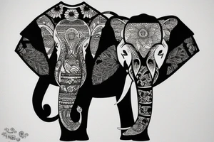 Asian elephant tattoo idea