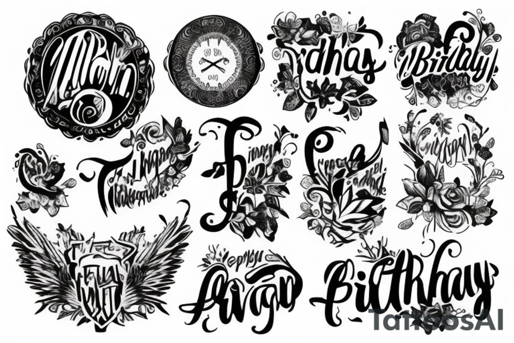 birthday tattoo idea