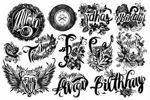 birthday tattoo idea