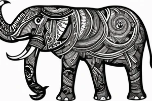elephant tattoo idea