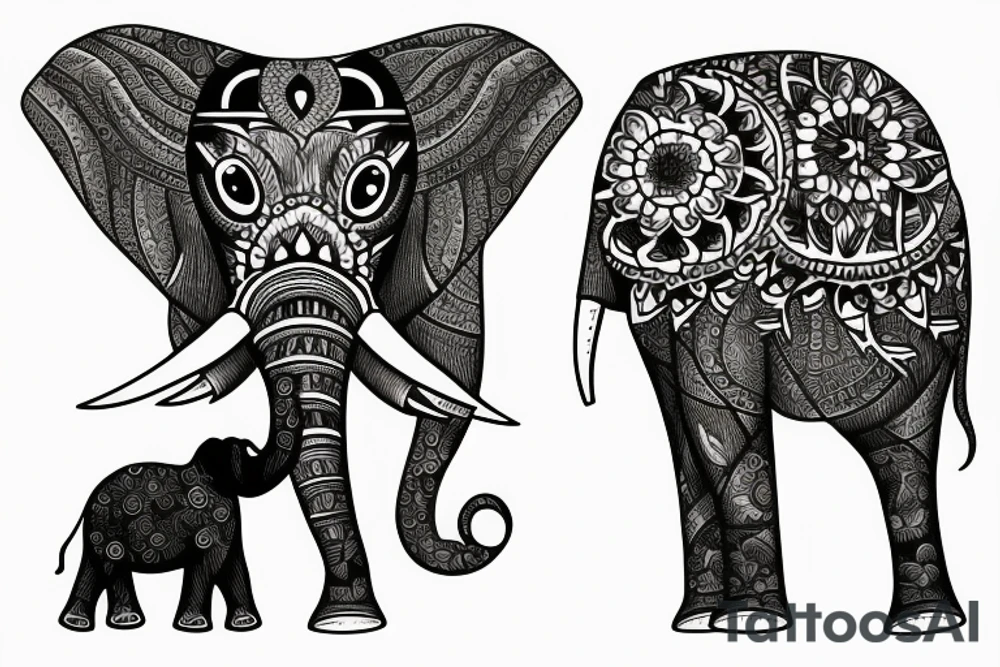 elephant tattoo idea