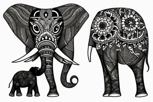 elephant tattoo idea