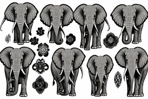 elephant tattoo idea