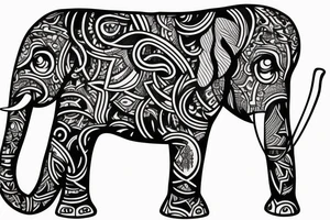 elephant tattoo idea