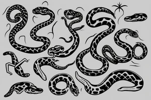 A handshake with a snake tattoo idea