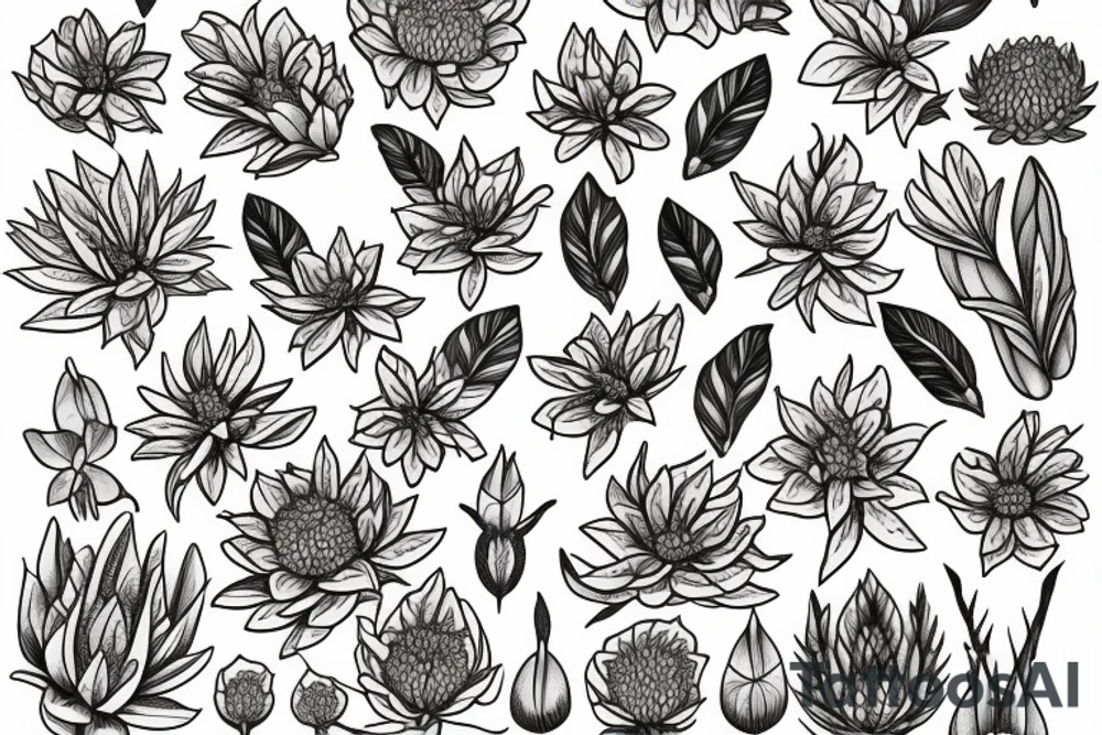 make a tattoo of a waratah flower tattoo idea
