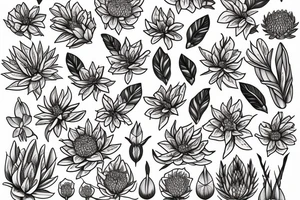 make a tattoo of a waratah flower tattoo idea