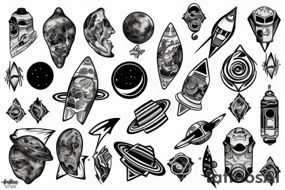 space tattoo tattoo idea