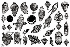 space tattoo tattoo idea