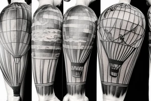 Hot air balloon Melbourne CBD tattoo idea
