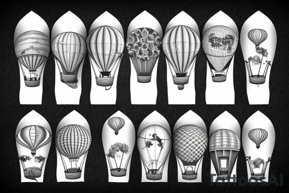 Hot air balloon tattoo idea