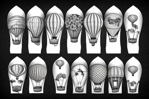 Hot air balloon tattoo idea