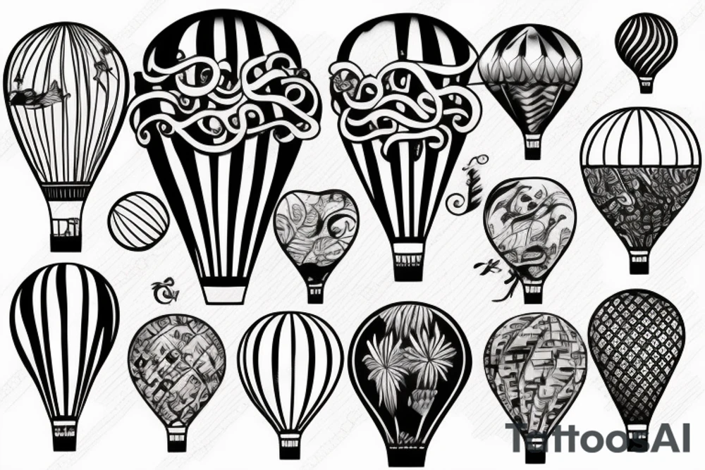 Hot air balloon tattoo idea