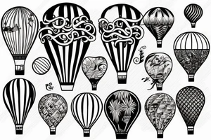 Hot air balloon tattoo idea
