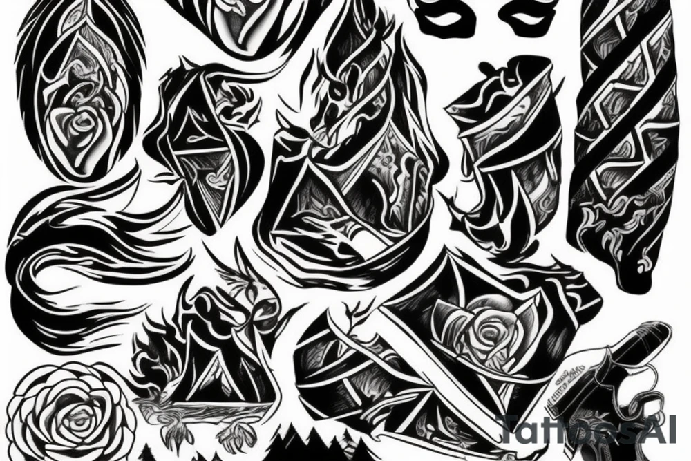 Glacier with Donald duc tattoo idea
