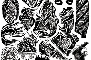 Glacier with Donald duc tattoo idea