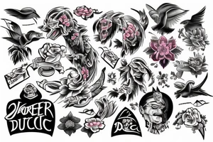 Glacier with Donald duc tattoo idea