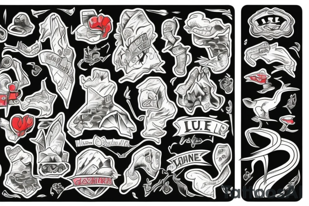 Glacier with Donald duc tattoo idea