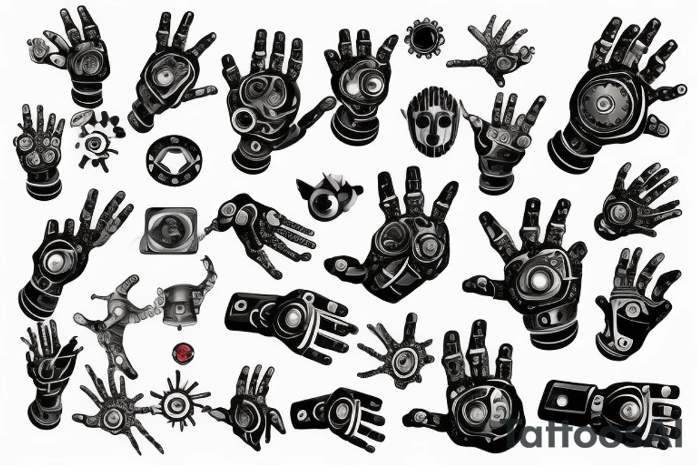 Robotic hand tattoo idea