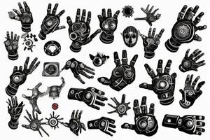 Robotic hand tattoo idea