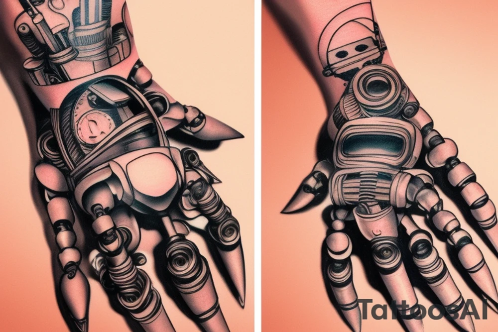 Robotic hand tattoo idea