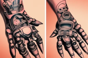 Robotic hand tattoo idea