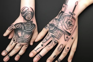 Robotic hand tattoo idea
