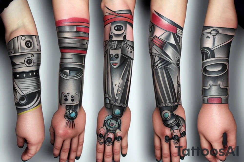 Robotic hand tattoo idea