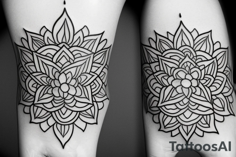 black and white lotus, minimalistic tattoo idea