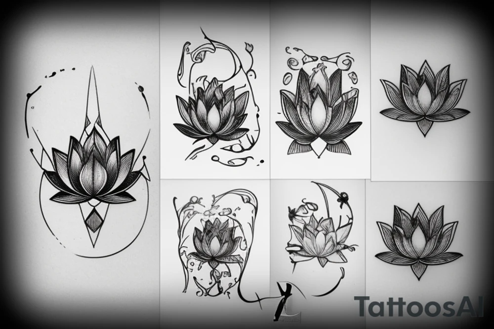 lotus flower tattoo idea