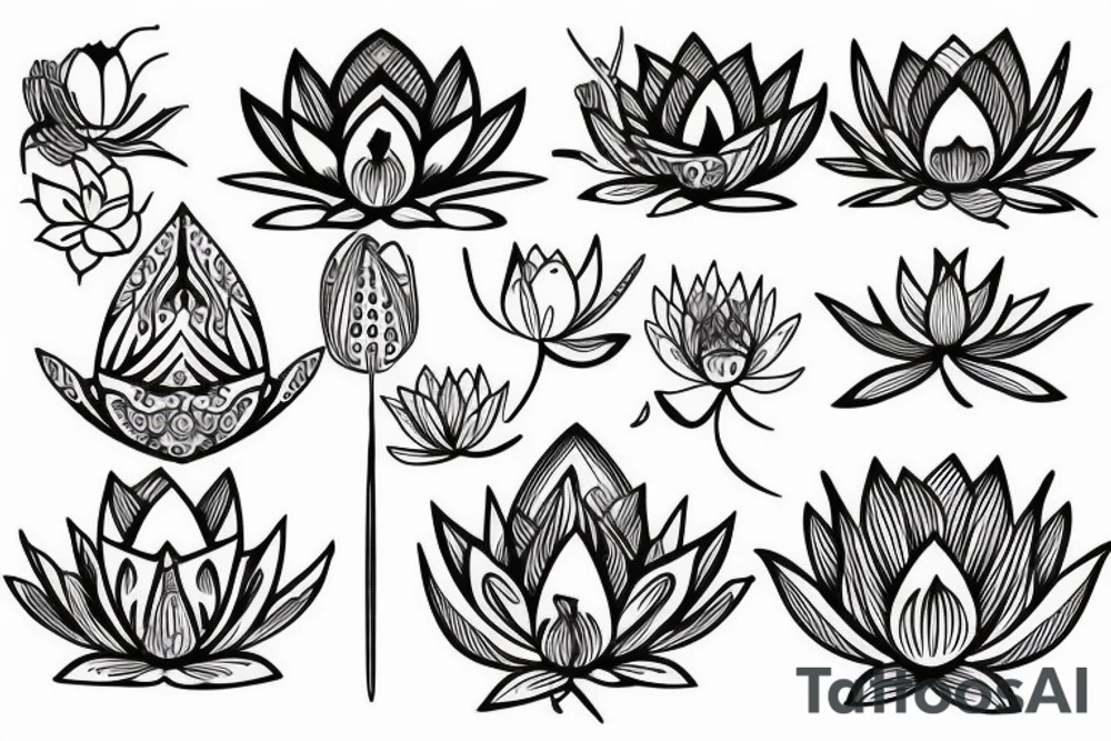 lotus flower tattoo idea