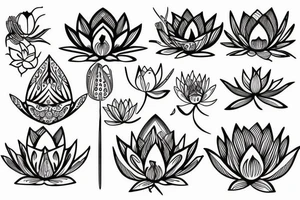 lotus flower tattoo idea