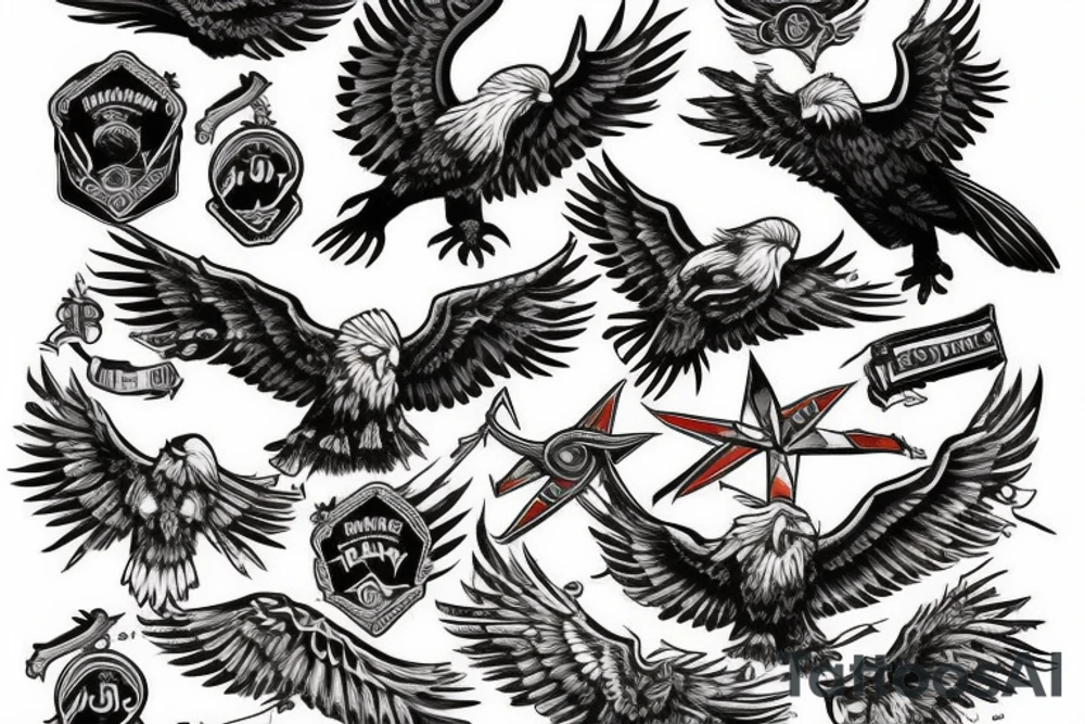 The Lost Ones MC with eagle tattoo idea