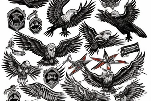 The Lost Ones MC with eagle tattoo idea