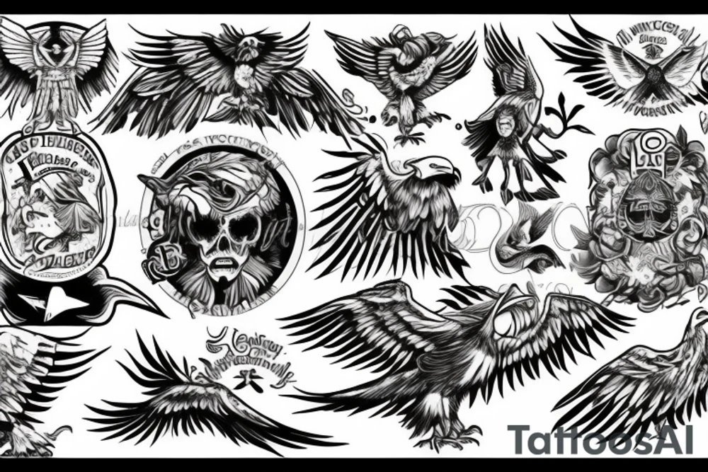 The Lost Ones MC with eagle tattoo idea