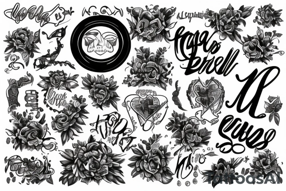 letras A M tattoo idea