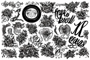 letras A M tattoo idea