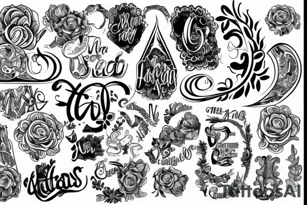 letras A M tattoo idea