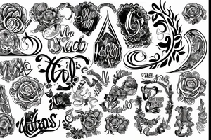 letras A M tattoo idea