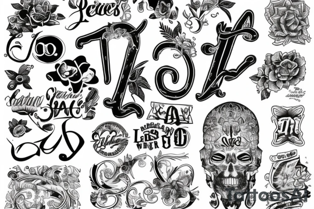 letras A M tattoo idea