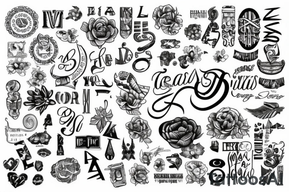 letras A M tattoo idea