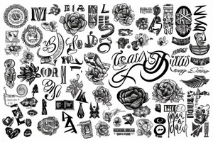 letras A M tattoo idea