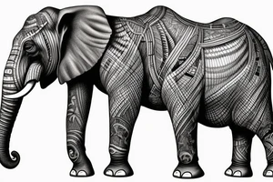 an elephant with a gorilla on its back tattoo idea