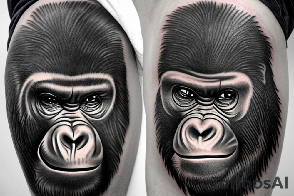 A wealthy gorilla tattoo idea