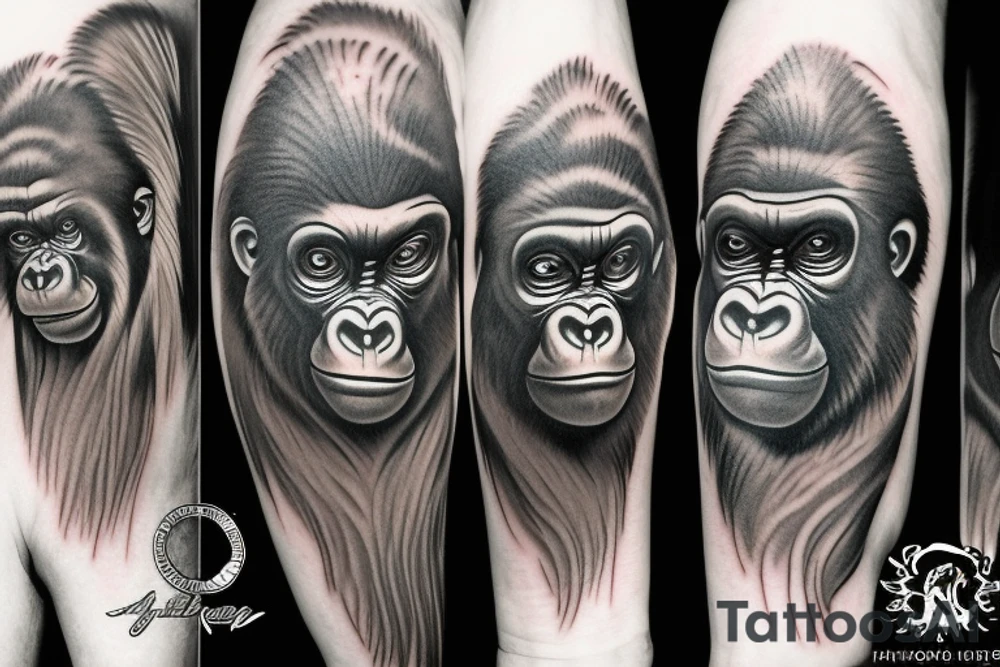 A wealthy gorilla tattoo idea