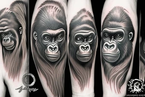 A wealthy gorilla tattoo idea