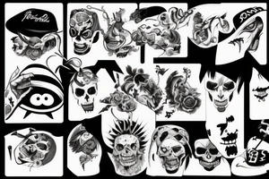 Evil demon, with a cigarette and a hat tattoo idea