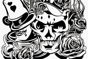 Evil demon, with a cigarette and a hat tattoo idea