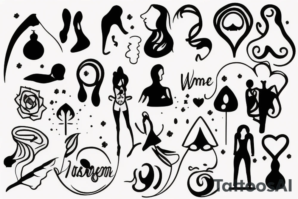 funny, mystery, for woman, design, simple, friendship tattoo idea